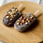 Vegan Chocolate Popsicles With Roasted Almonds